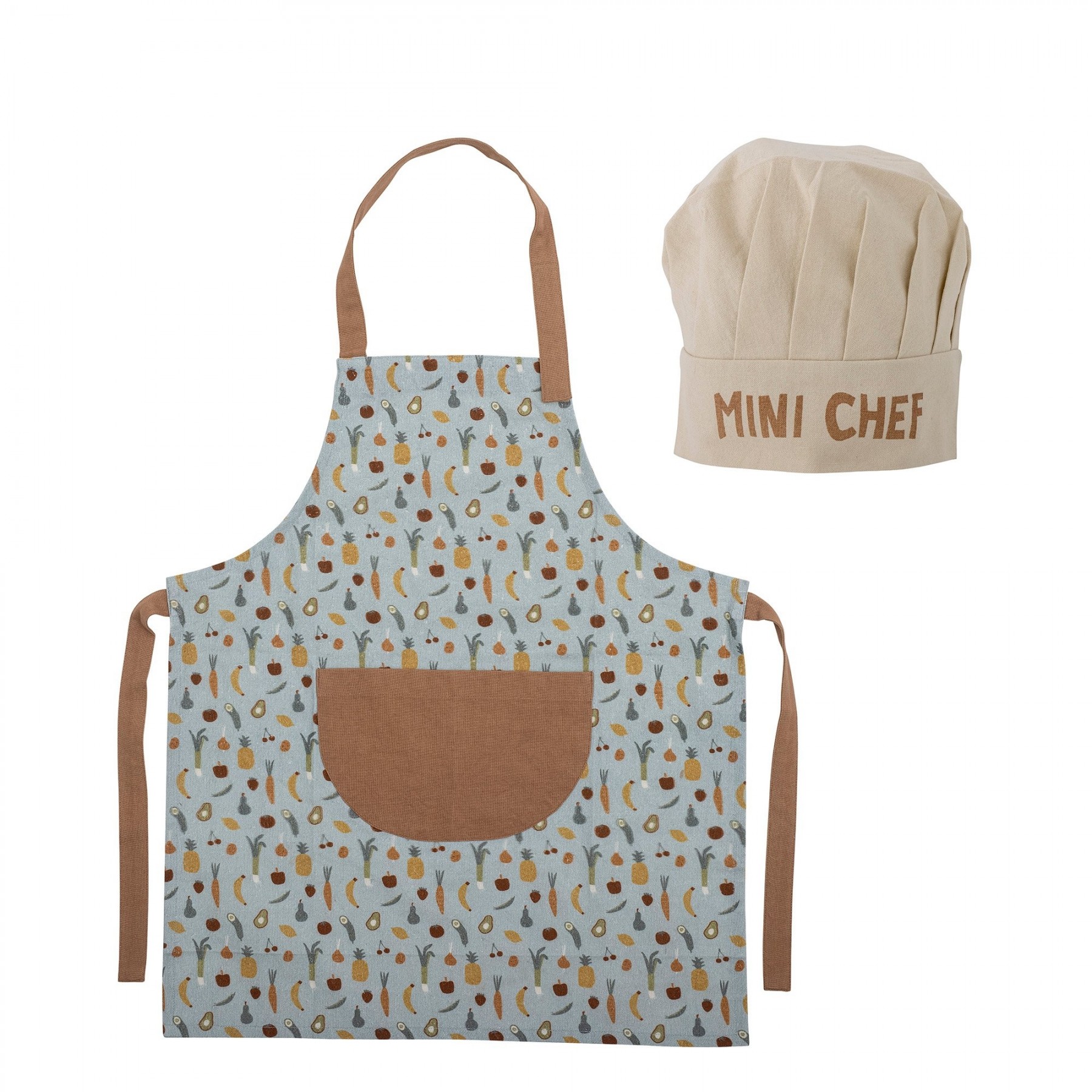 Bloomingville - Camil Apron, Blue, Cotton (82059619)