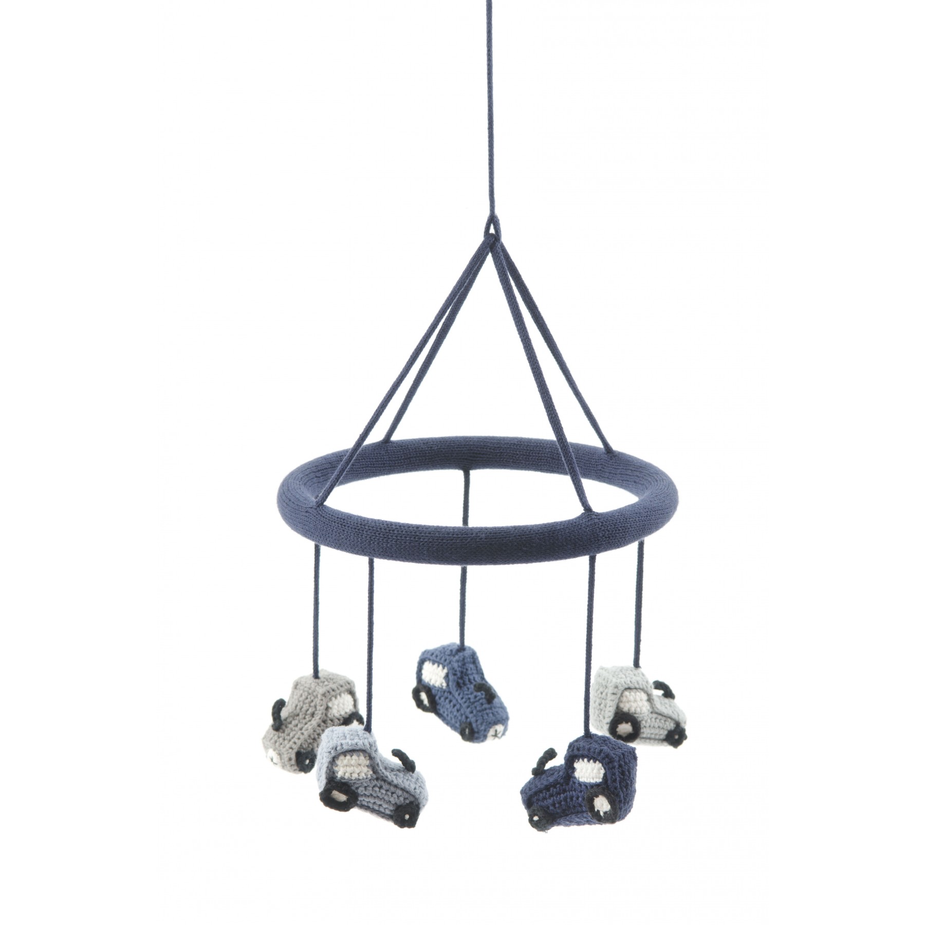 Pequeños objetos - Móviles colgantes de tractores - Gris/azul