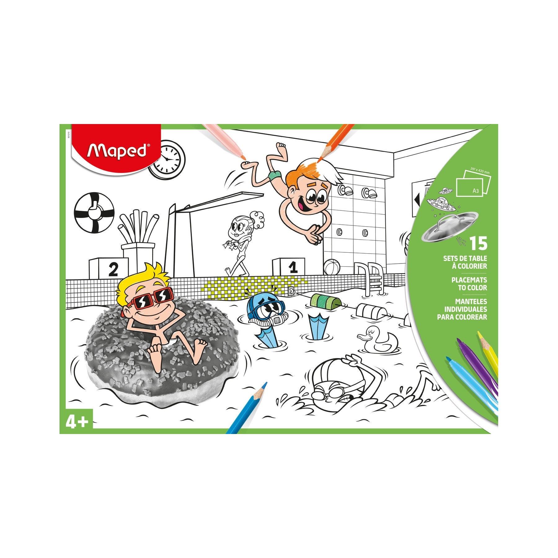 Maped - Photo Color Placemats to colour - Green