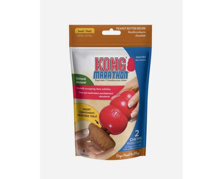 Kong - Marathon 2-pack peanut butter small 5.1x4.5cm - (634.6886)