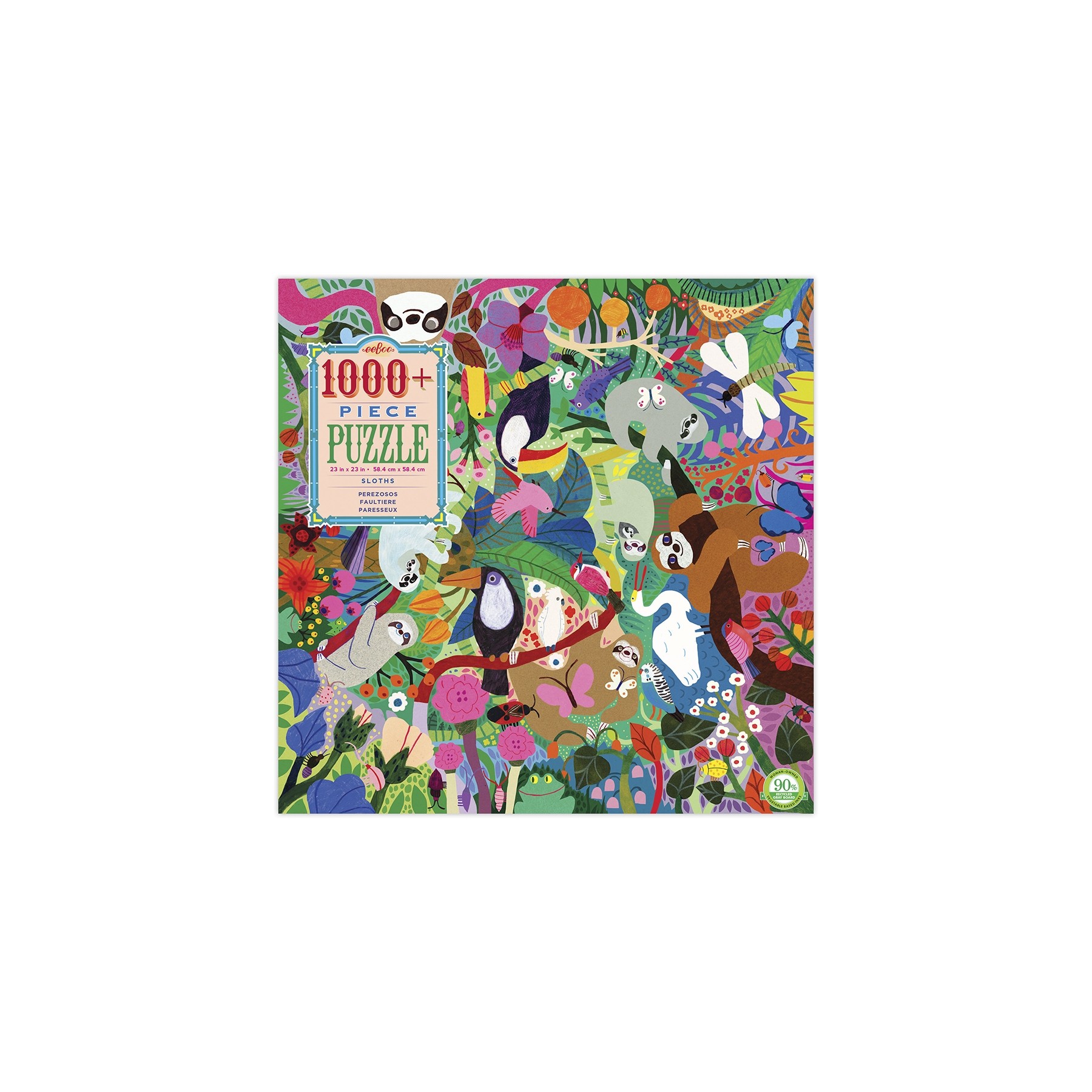 eeBoo - Puzzle - Sloths, 1008 pc (EPZTSLO)