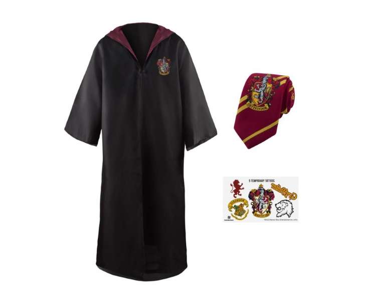 Harry Potter - Gryffindor - Robe, Necktie and Tattoos - Kids