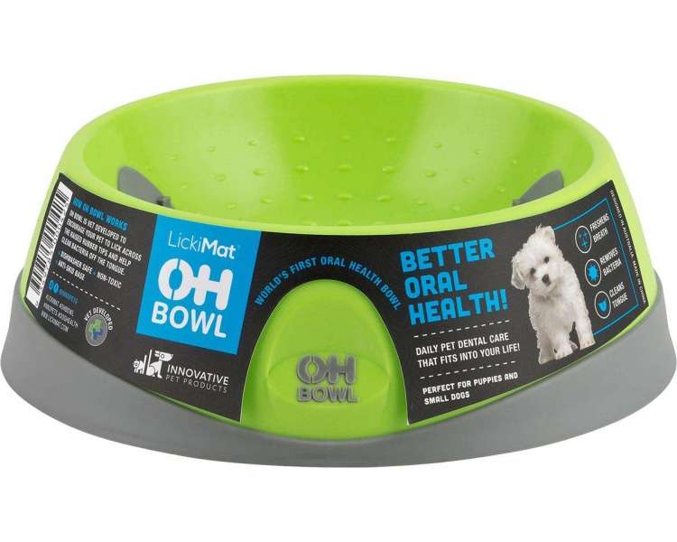 LICKI MAT - Dog Bowl Oral Hygiene Bowl S Green Ø16X5Cm - (645.5204)