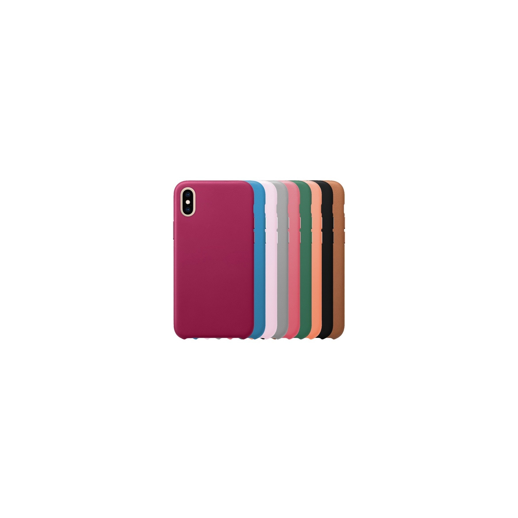 Funda Leather Piel Compatible con IPhone XS Max 12-Colores