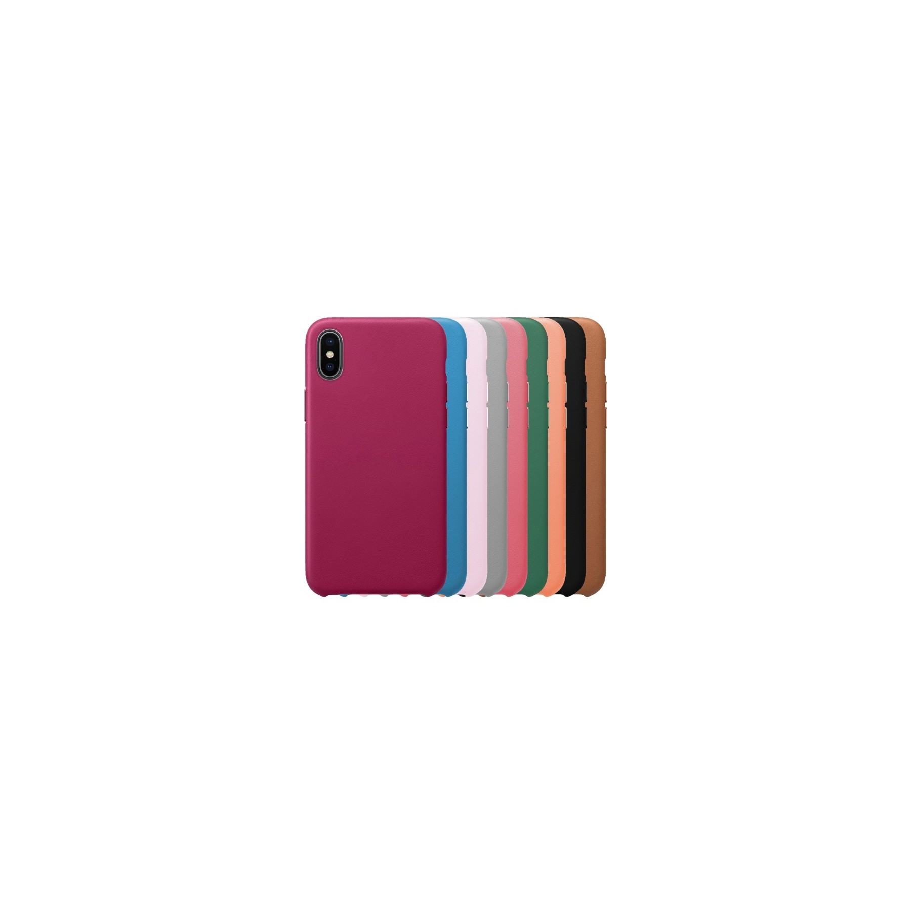 Funda Leather Piel Compatible con IPhone X/XS 12-Colores