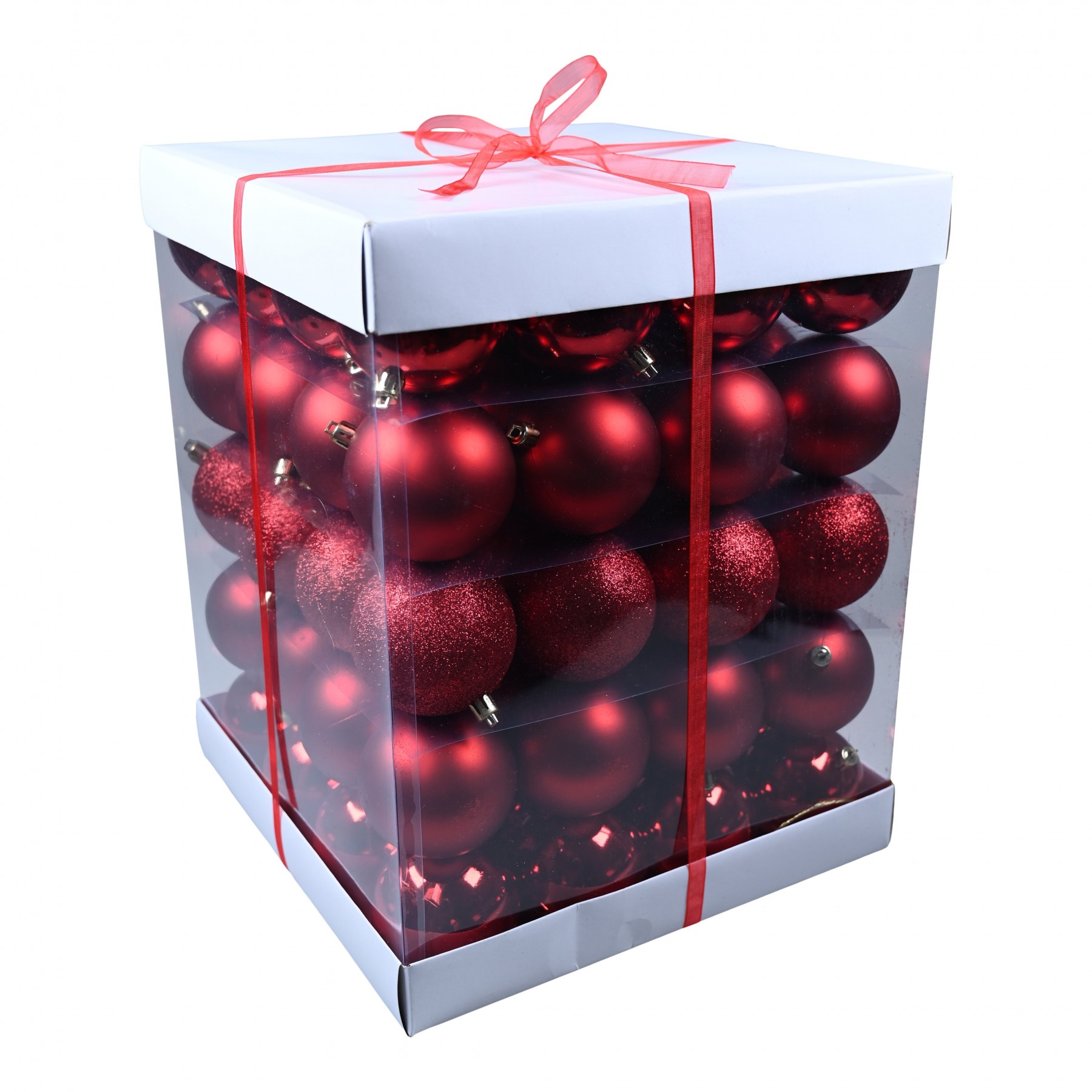DGA - Ball, mat/shiny/glitter, Red (1481178)