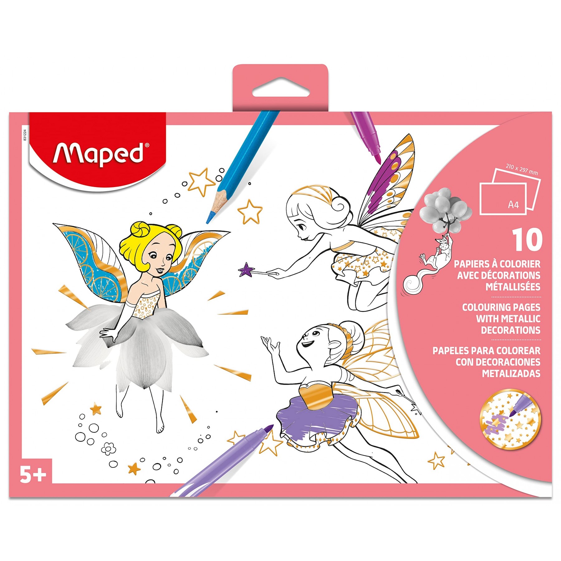Maped - Photo Color Metallized Paper x10 - Pink