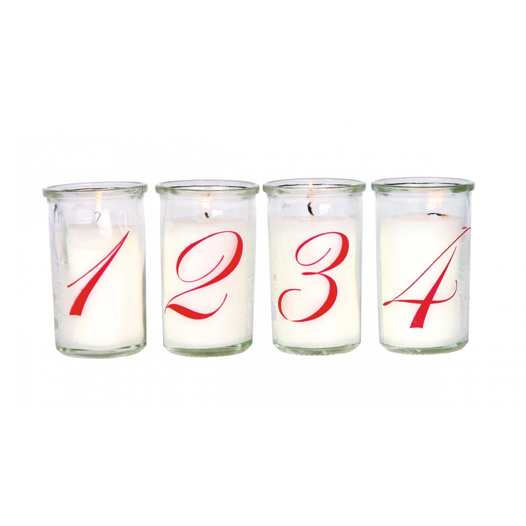 DGA - Advent Candles in glass - White (12651011)