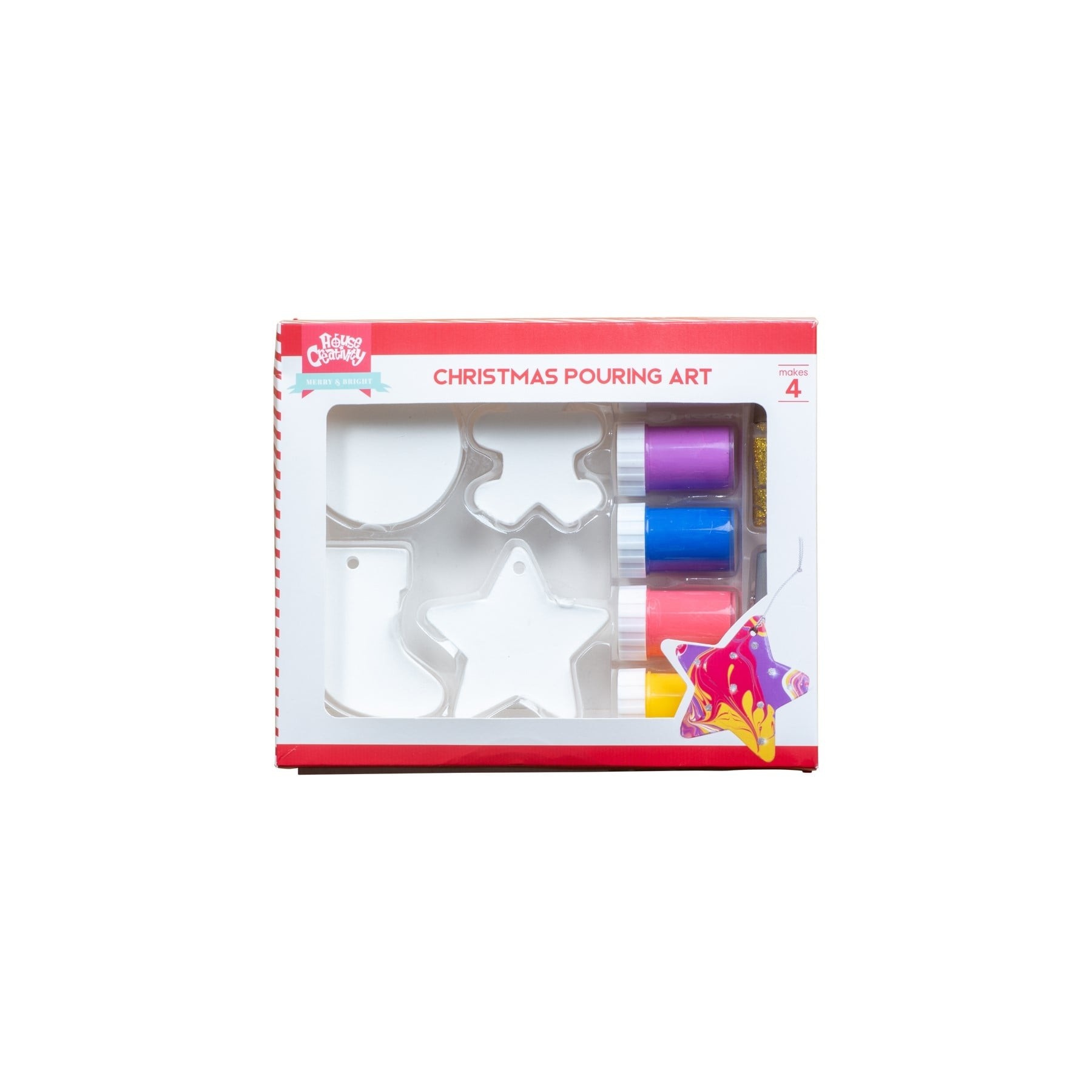 Joker - Christmas Pouring Art (4 items) (98226)