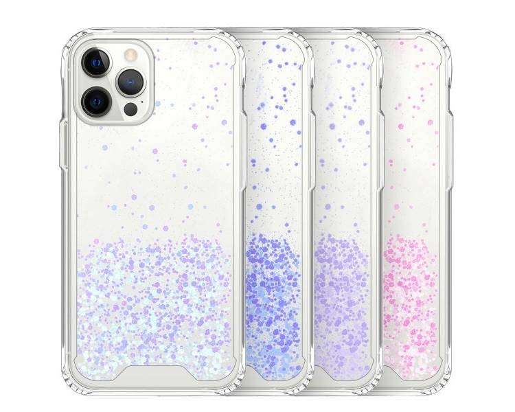 Funda Gel transparente purpurina iPhone 12/12Pro 4 -Colores