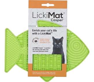 LICKI MAT - Cat CasperGreen 22X16Cm - (785.5384)