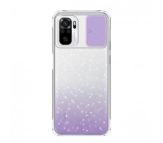 Funda para Xiaomi Redmi Note 10 Silicona de Purpurina cámara Cubierta Deslizante