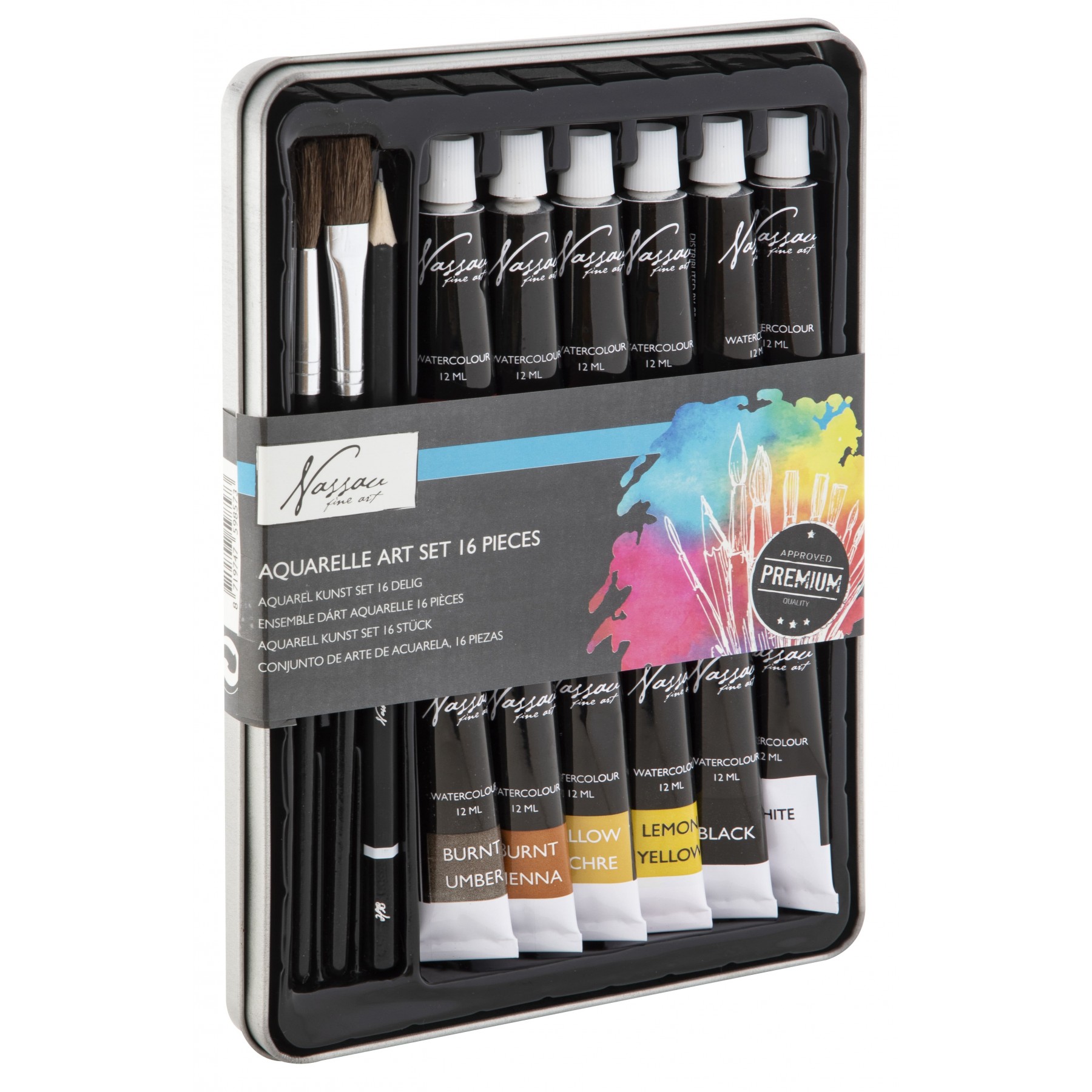 Nassau - Paint set aquarel 16 pcs - (K-AR0500/GE)