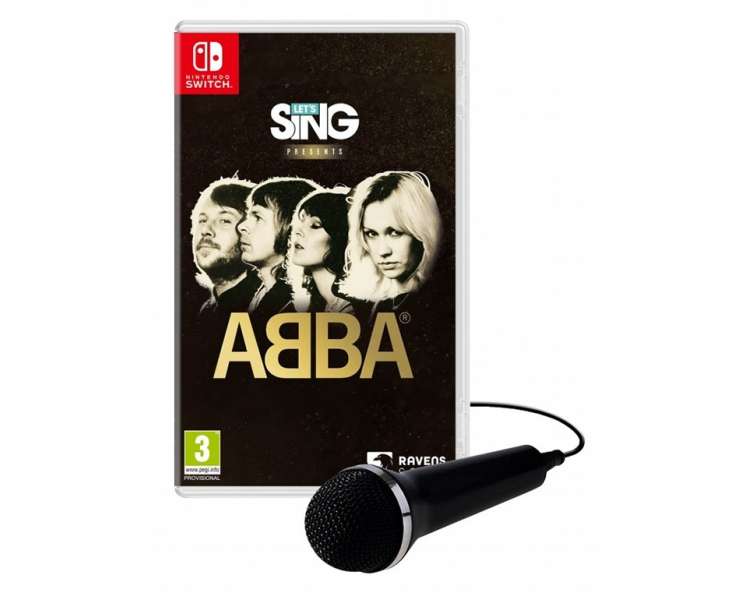 Let's Sing: ABBA, Single Mic Bundle, Juego para Consola Nintendo Switch