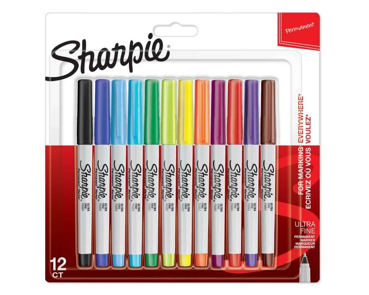 Sharpie - Permanent Markers - Ultra Fine Point (2065408)