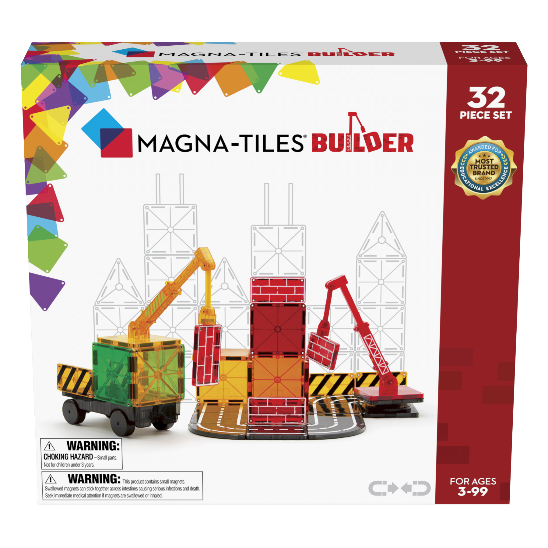 Magna-Tiles, Conjunto de constructor de 32 piezas, (90226)