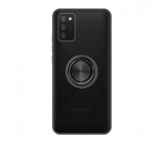 Funda Gel Samsung Galaxy A02S Iman con soporte Smoked