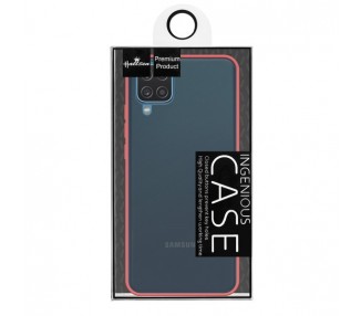 Funda Gel Samsung Galaxy A12 Smoked con borde de color