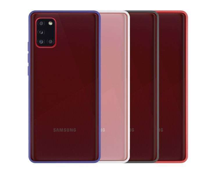 Funda Gel Samsung Galaxy A32-5G Smoked con borde de color