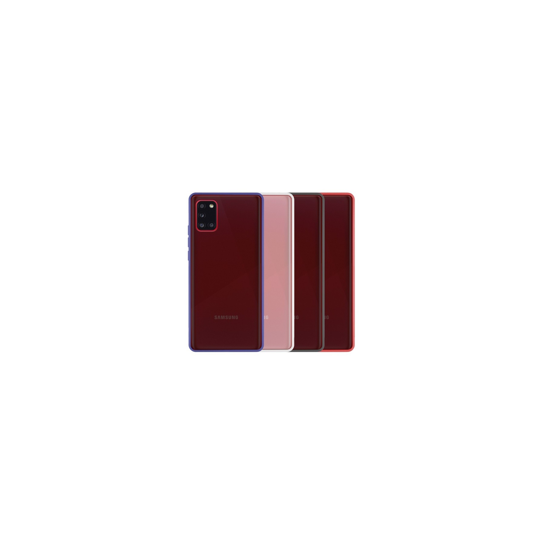 Funda Gel Samsung Galaxy A32-5G Smoked con borde de color