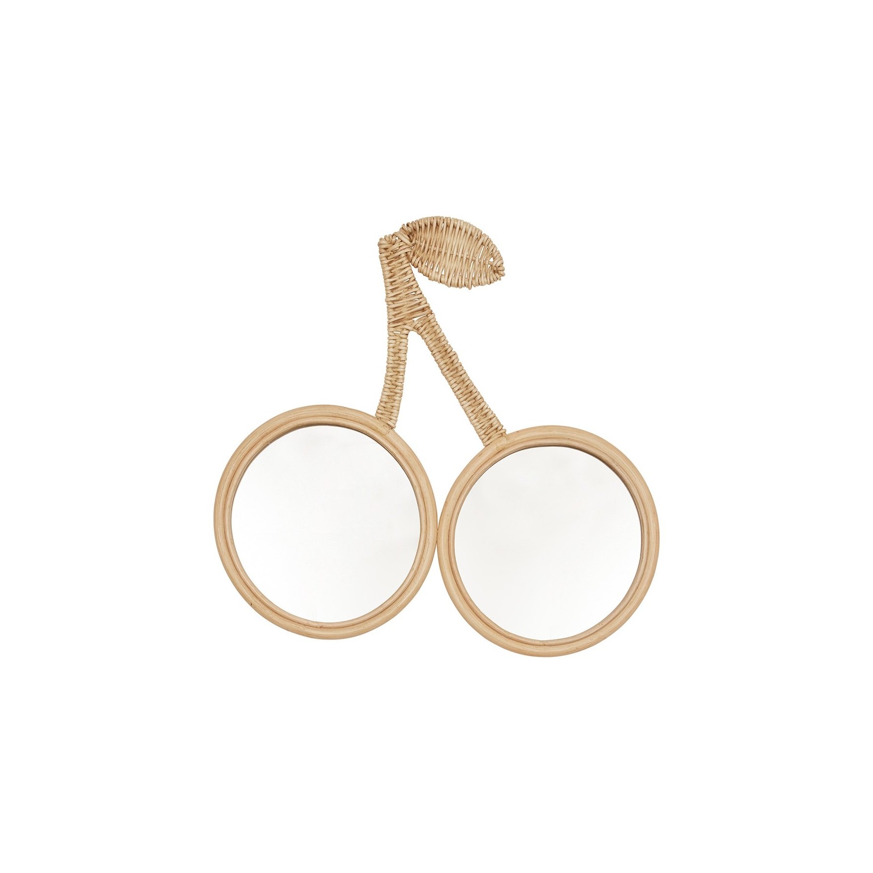 OYOY Mini - Espejo de pared de ratán de cerezo (M107277)