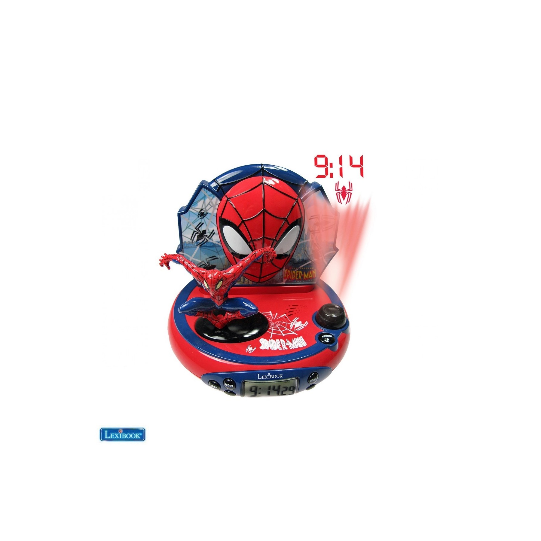 Lexibook - Spider-Man - 3D Projector Clock (RP500SP)