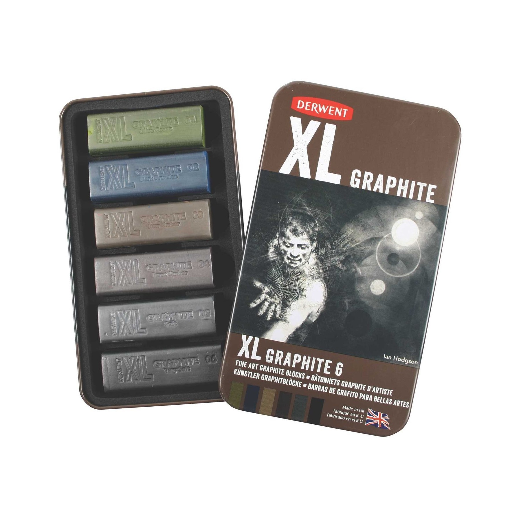 Derwent - XL Graphite Blocks, 6 Tin
