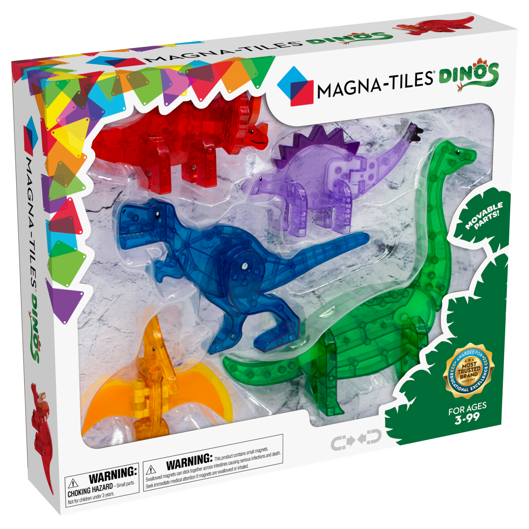 Magna-Tiles, Dinos 5 pcs set, (90229)