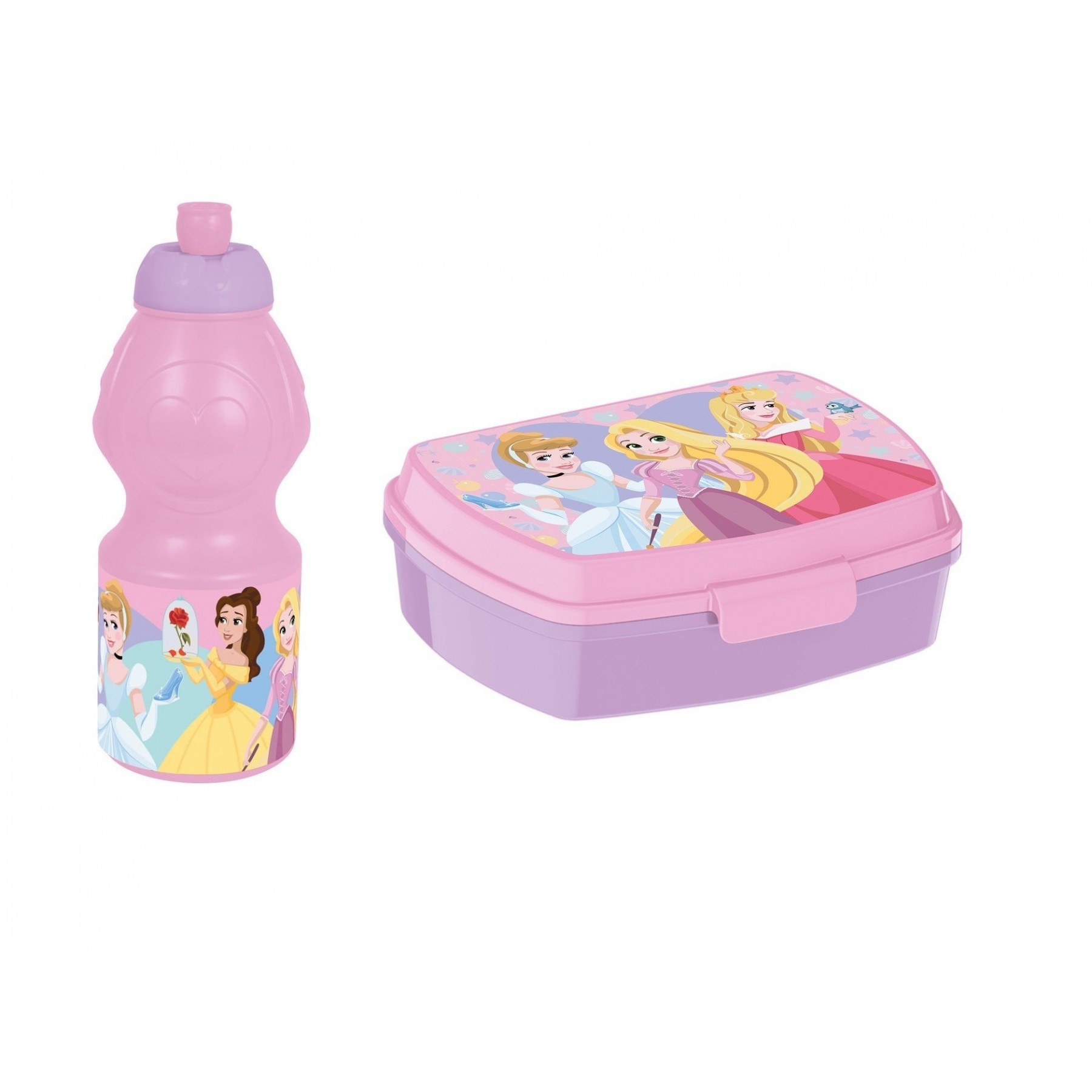 Euromic - Disney Princess - Lunch Box & Water Bottle Euromic - Disney Princess - Lunch Box & Water Bottle