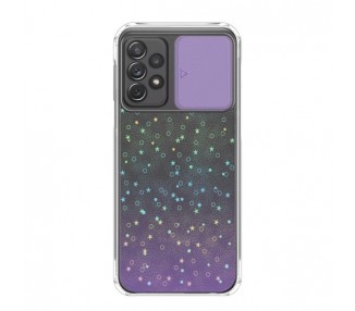 Funda para Samsung A72-5G Silicona de Purpurina con cámara Cubierta Deslizante