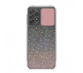 Funda para Samsung A72-5G Silicona de Purpurina con cámara Cubierta Deslizante