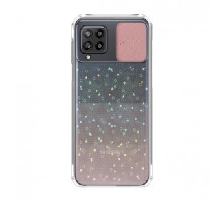 Funda para Samsung A42 5G Silicona de Purpurina con cámara Cubierta Deslizante