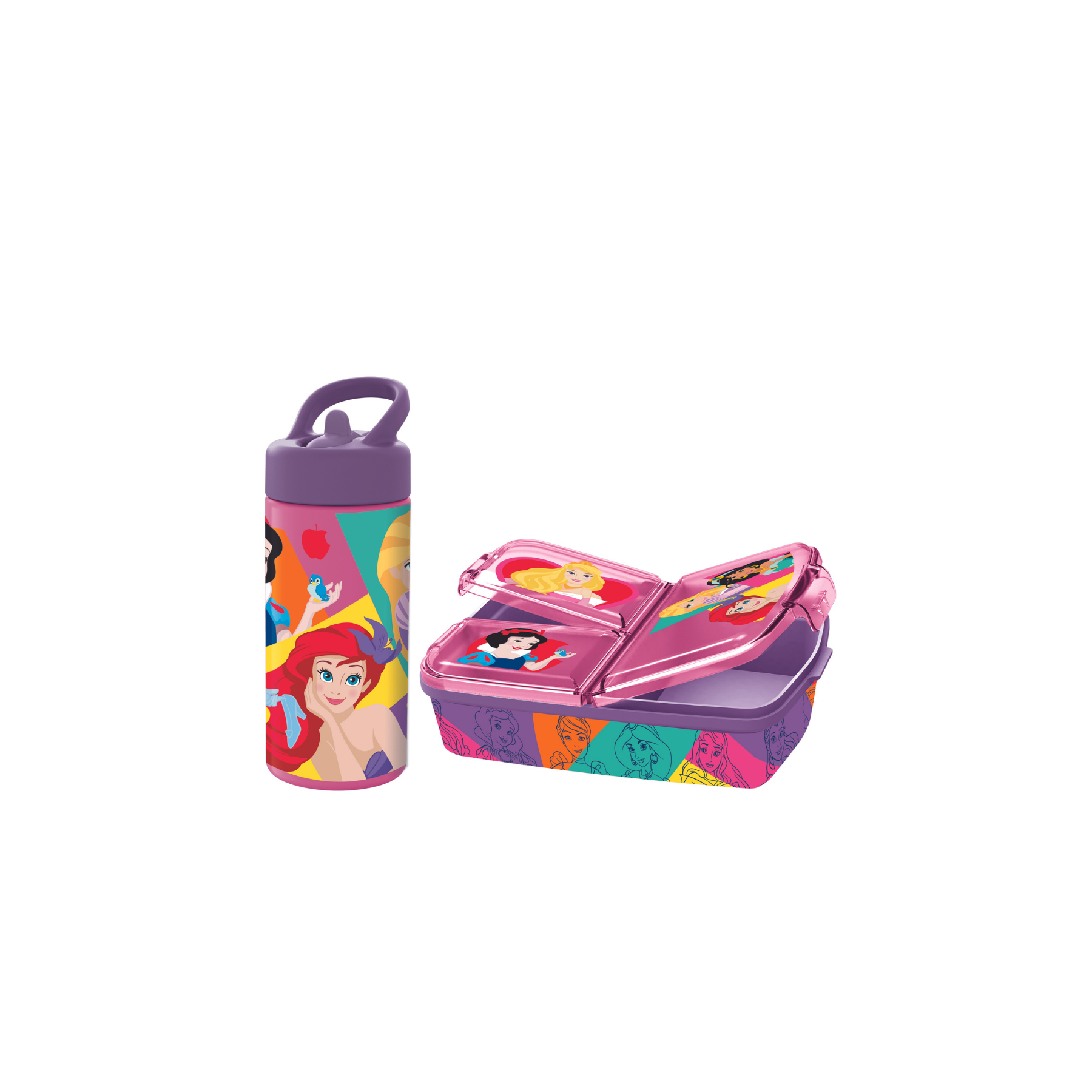 Euromic - Disney Princess - Lunch Box & Water Bottle