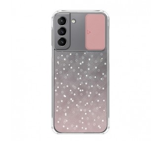 Funda para Samsung S21 PLUS Silicona de Purpurina con cámara Cubierta Deslizante