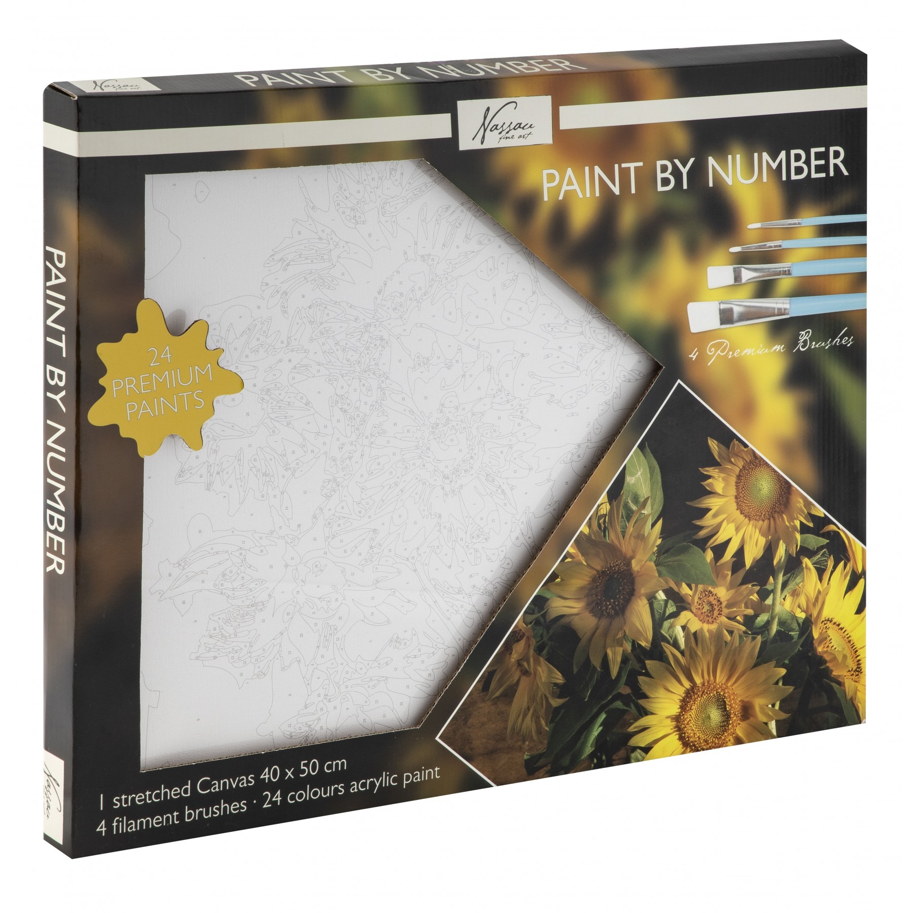 Nassau - Paint by number 40x50cm - Sunflowers - (K-AR1058/GE)