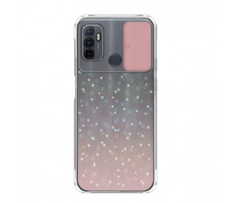 Funda para Oppo A63/A32/A33 Silicona de Purpurina con cámara Cubierta Deslizante