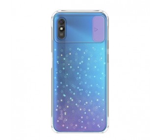Funda para Xiaomi Redmi 9A Silicona de Purpurina con cámara Cubierta Deslizante