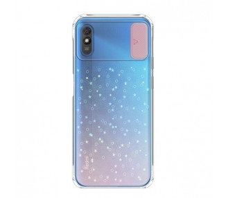 Funda para Xiaomi Redmi 9A Silicona de Purpurina con cámara Cubierta Deslizante