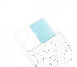 Funda para iPhone Xs Max Silicona de Purpurina con cámara Cubierta Deslizante