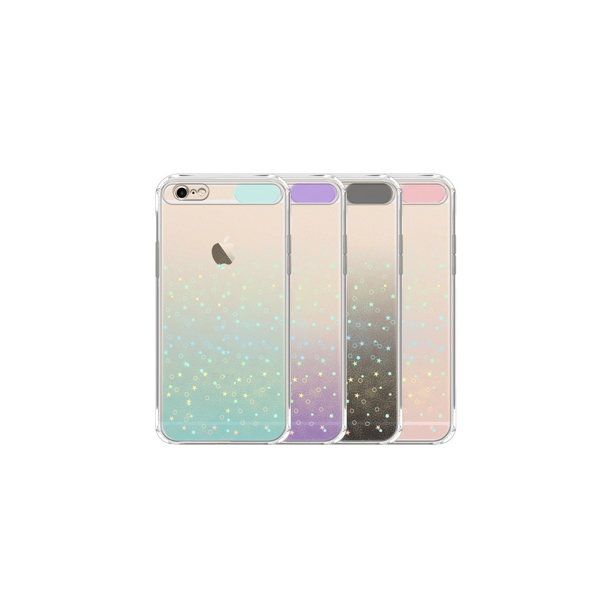 Funda para iPhone 6 Silicona Purpurina con cámara Cubierta Deslizante