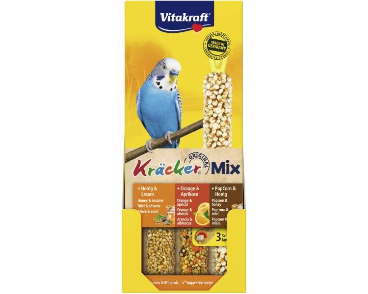 Vitakraft - Kräcker® Mix Honey/orange/popcorn for budgies