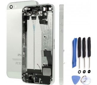 Chasis Carcasa Para iPhone 5S Bandeja Botones Componentes Flex Plata