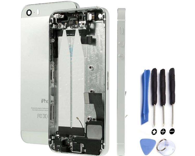 Chasis Carcasa Para iPhone 5S Bandeja Botones Componentes Flex Plata