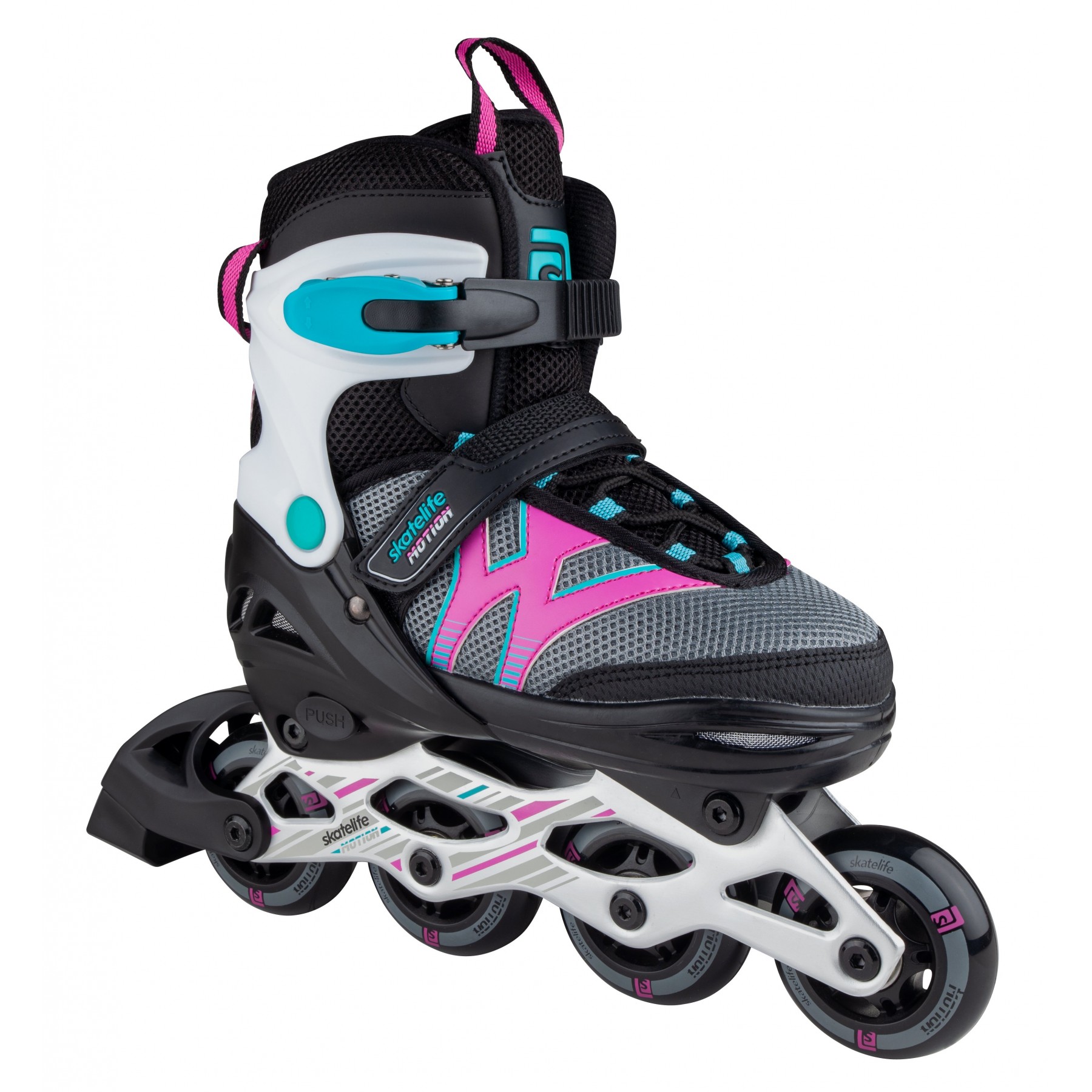 Skatelife - Inline Skates Adjustable - Black/Pink (Size 30-33) (SKL-SKA-0064)