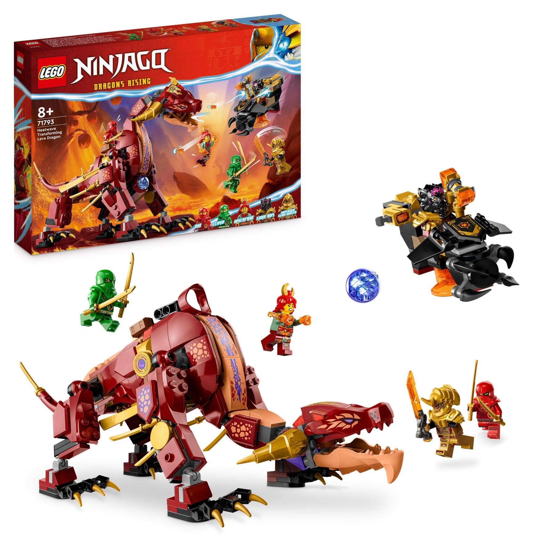 LEGO Ninjago, Dragón de lava transformable Heatwave (71793)