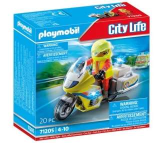 Playmobil - Emergency doctor motorbike with flashing light (71205)