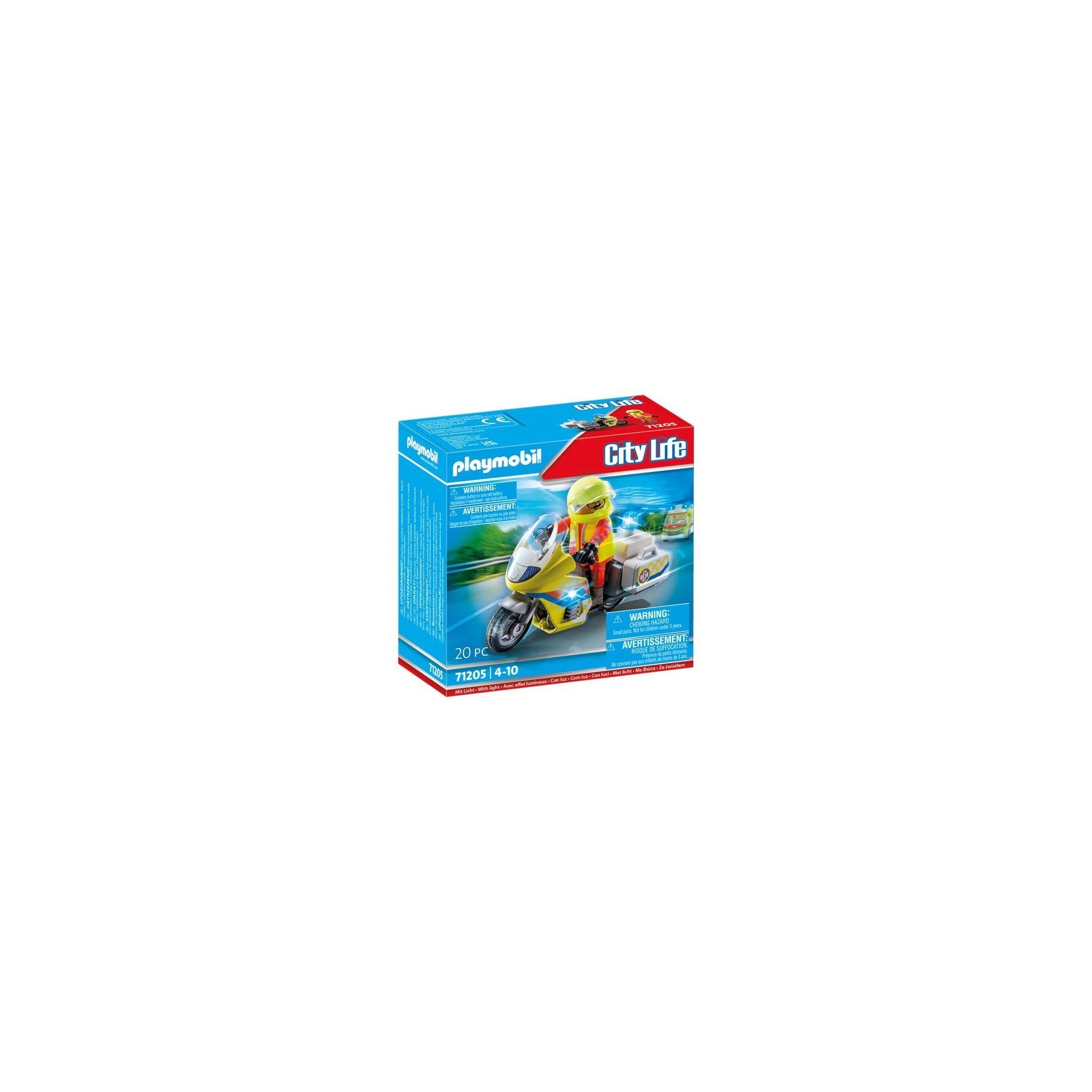 Playmobil - Emergency doctor motorbike with flashing light (71205)