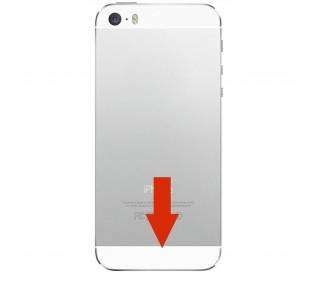 Tapa Trasera Compatible de Cristal para iPhone 5S Blanca