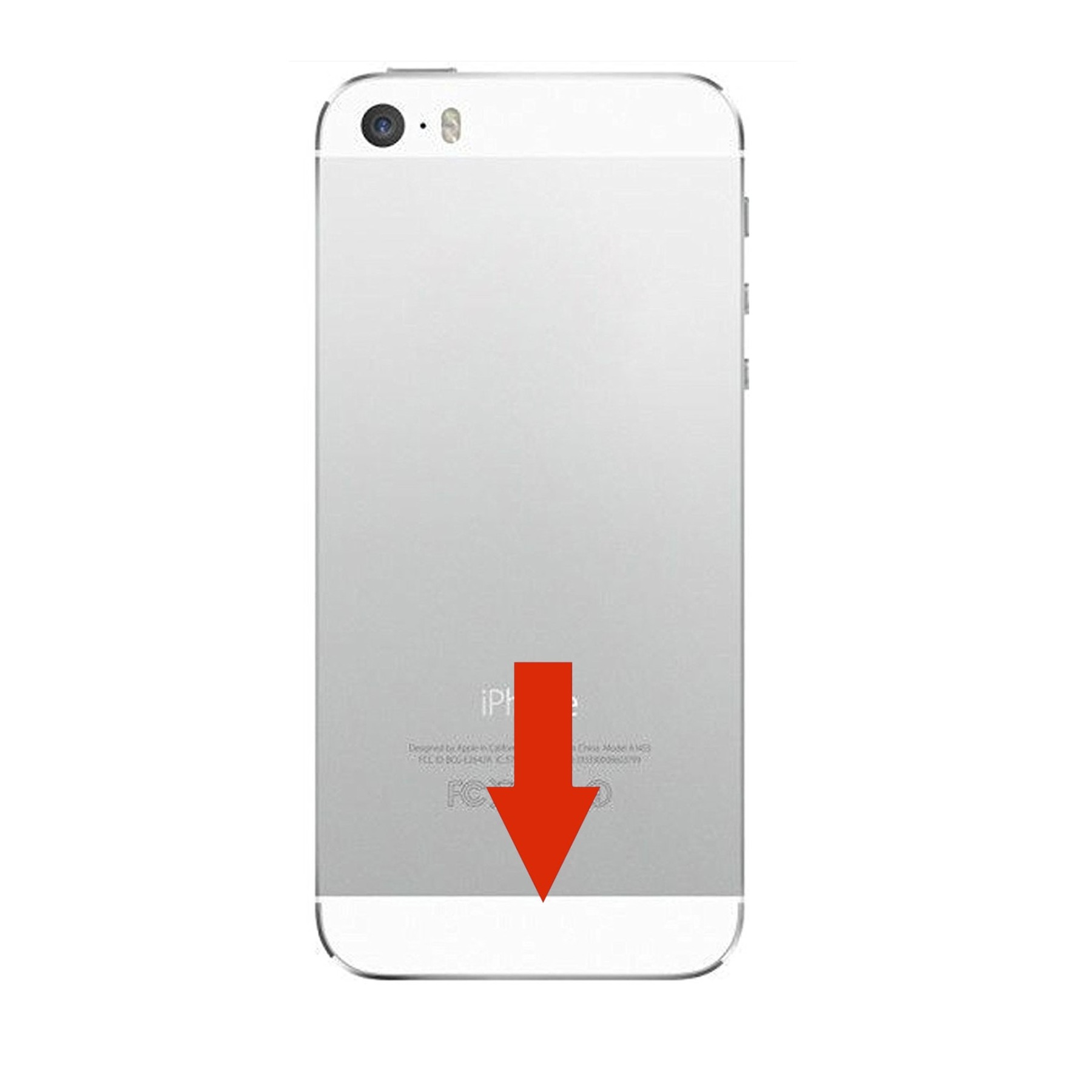 Tapa Trasera Compatible de Cristal para iPhone 5S Blanca