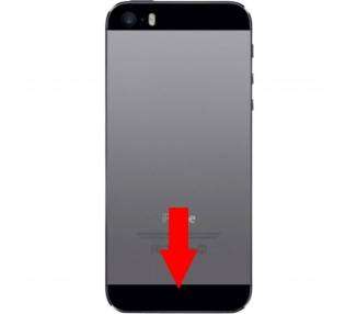 Tapa Trasera Compatible de Cristal para iPhone 5S Negra
